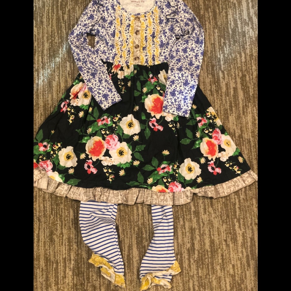 Mustard Pie dress with matching leggings